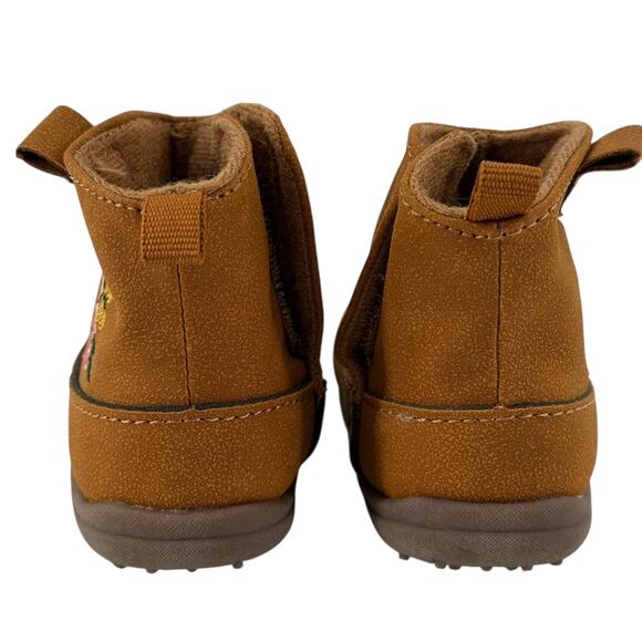 Carters Boots Sunnie Every Step Size 2M Western Floral Embroidered Brown Cowgirl - Picture 5 of 8